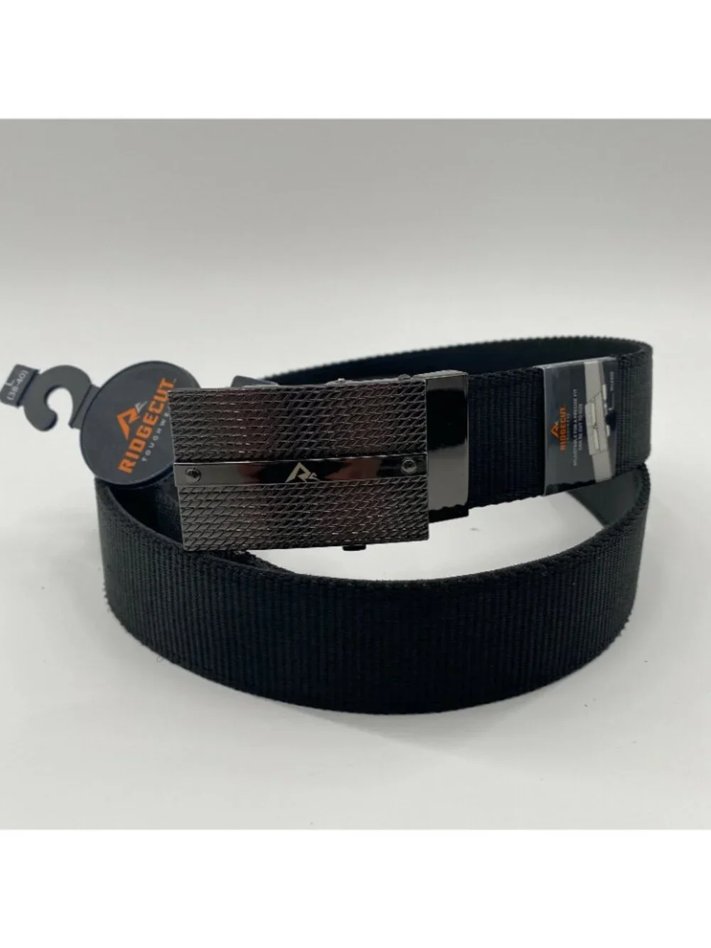 Ridgecut Men's Nylon Web Ratchet Belt Black sz L/38-40 Finish 2776-001